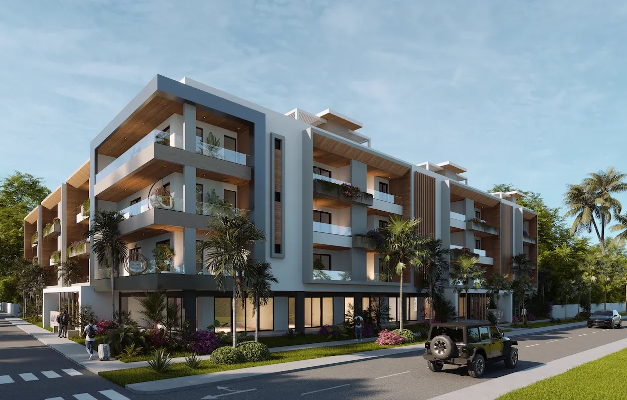 Residences and retail spaces 400 m from Dominicus beach